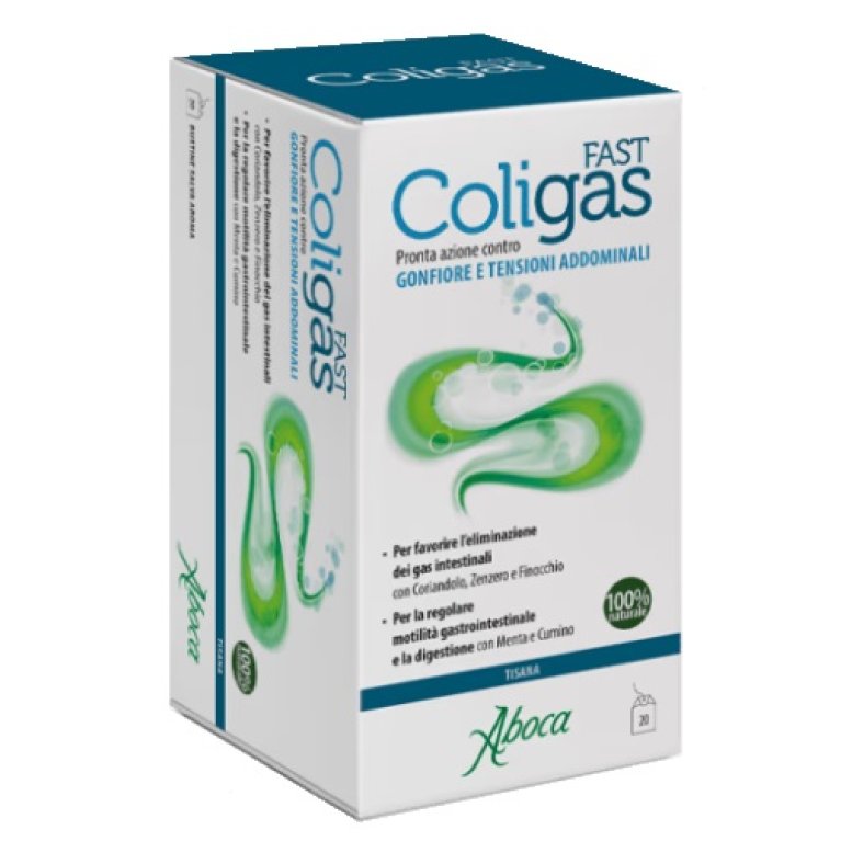 Coligas Fast Tisana contro gonfiore e tensione addominale - 20 filtri da 1,8 grammi