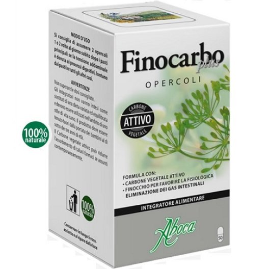 Finocarbo Plus per l'eliminazione dei gas intestinali - 50 opercoli