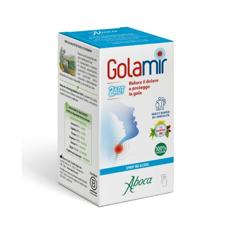 Golamir 2ACT spray no alcool a partire da 1 anno di età 30 ml Golamir 2ACT spray no alcool a partire da 1 anno di età 30 ml