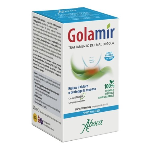 Golamir Spray senza Alcool - 30 ml - Adulti e Bambini da 1 anno di età
