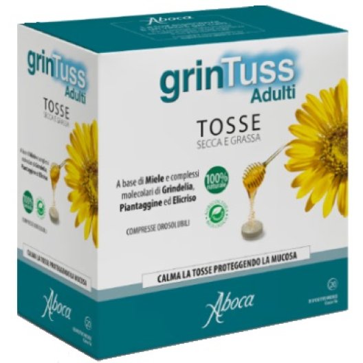 Grintuss Adulti compresse per la tosse secca e grassa - 20 compresse