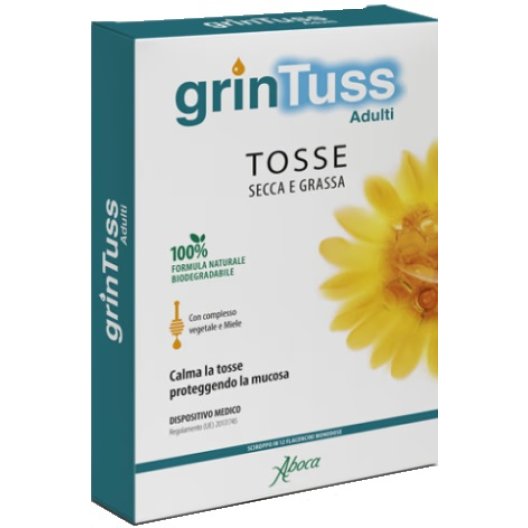 Grintuss Adulti Sciroppo per tosse secca e grassa - 12 flaconcini