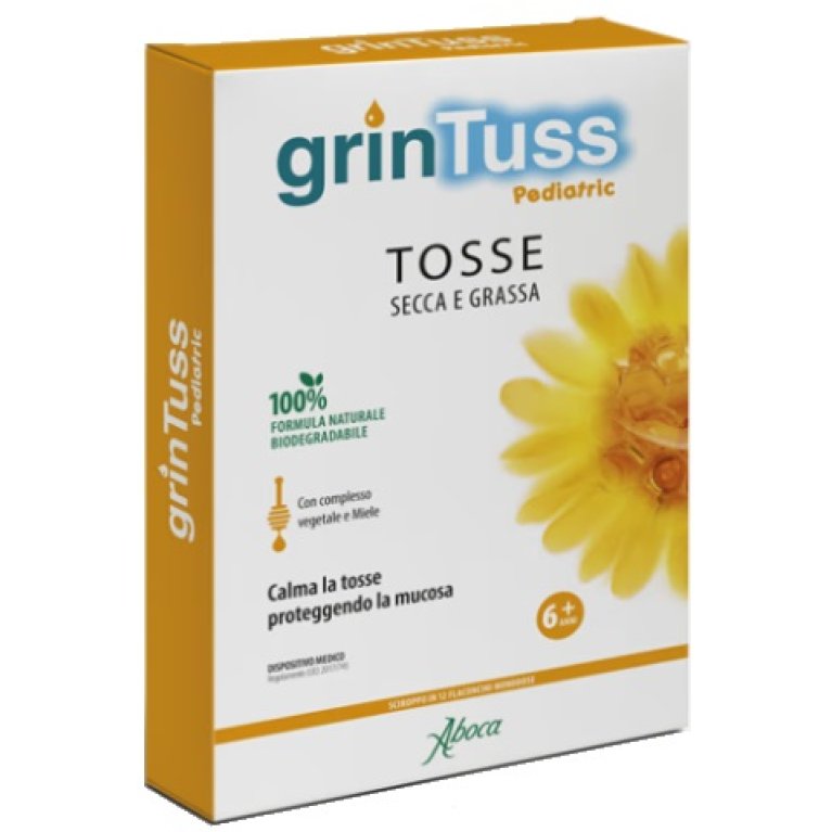 Grintuss Pediatrico sciroppo per tosse secca e grassa - 12 flaconcini Grintuss Pediatrico sciroppo per tosse secca e grassa - 12 flaconcini