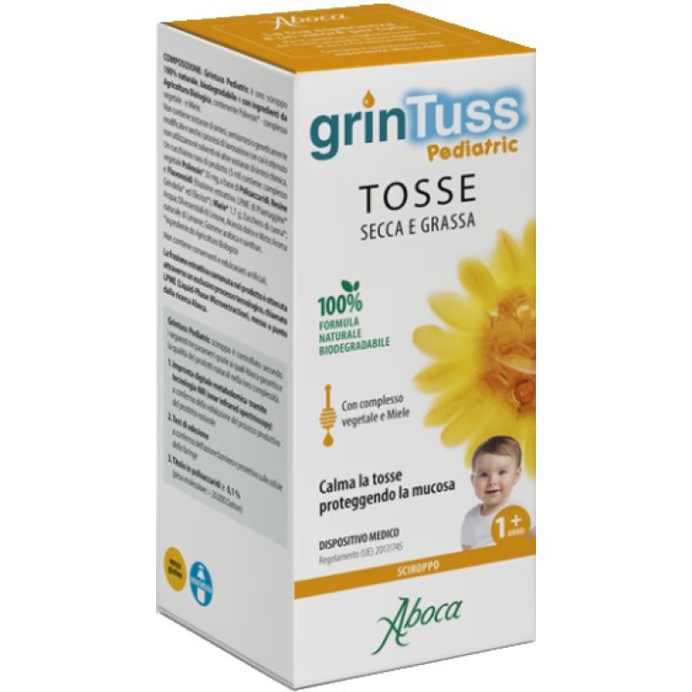 Grintuss Pediatrico sciroppo per tosse secca e grassa - 180 grammi