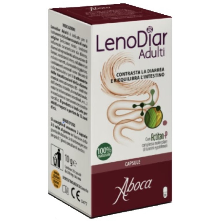 Lenodiar Adulti contrasta la diarrea e riequilibra l'intestino - 20 capsule