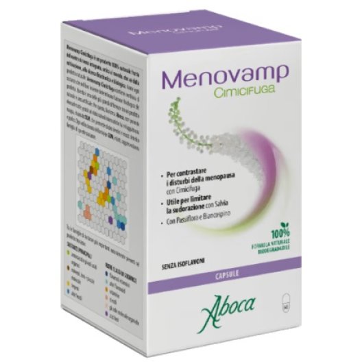 Menovamp Cimicifuga per contrastare i disturbi della menopausa - 60 capsule Menovamp Cimicifuga per contrastare i disturbi della menopausa - 60 capsule