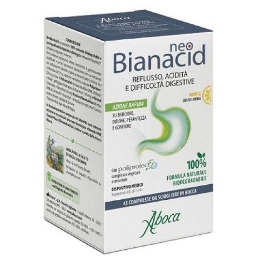 NeoBianacid contro il bruciore di stomaco - Gusto Limone - 45 compresse NeoBianacid contro il bruciore di stomaco - Gusto Limone - 45 compresse