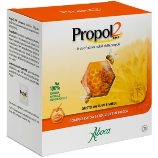 Propol2 EMF 20 compresse da sciogliere in bocca per il mal di gola Propol2 EMF 20 compresse da sciogliere in bocca per il mal di gola