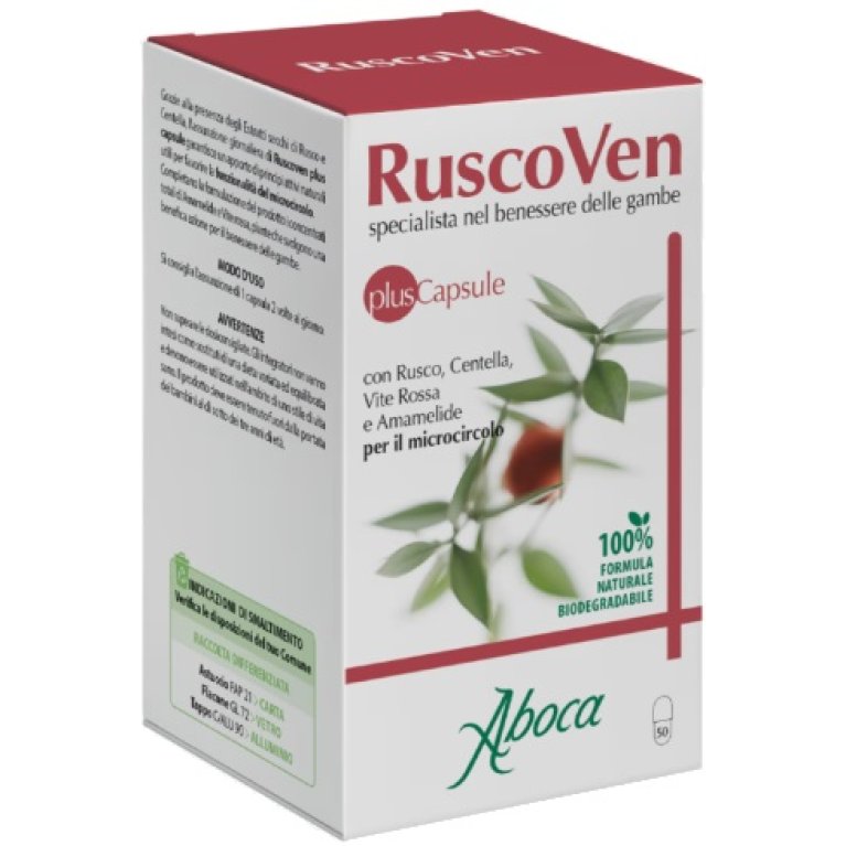 Ruscoven Plus capsule per il benessere delle gambe - 50 capsule