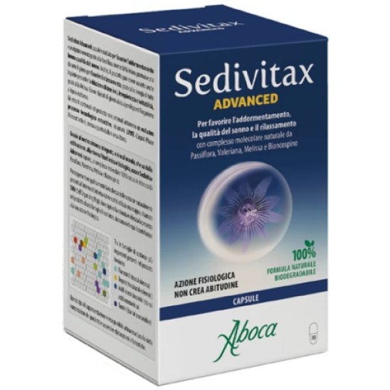 Sedivitax Advanced per favorire l'addormentamento - 70 capsule Sedivitax Advanced per favorire l'addormentamento - 70 capsule