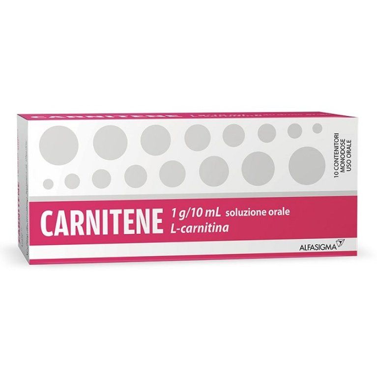 Carnitene flaconcini di L-Carnitina da 1 grammo - 10 flaconcini da 10 ml Carnitene flaconcini di L-Carnitina da 1 grammo - 10 flaconcini da 10 ml