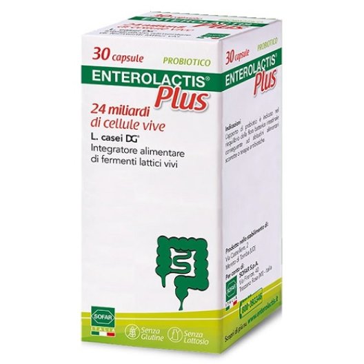 Enterolactis Plus integratore di fermenti lattici vivi - 30 capsule Enterolactis Plus integratore di fermenti lattici vivi - 30 capsule