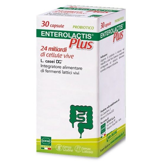 Enterolactis Plus integratore di fermenti lattici vivi - 30 capsule Enterolactis Plus integratore di fermenti lattici vivi - 30 capsule