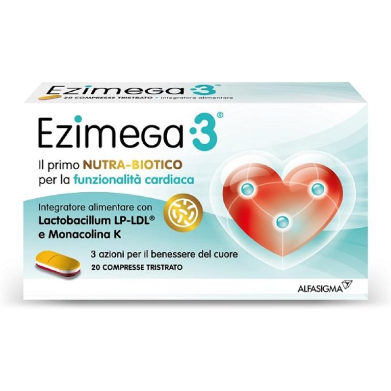 Ezimega 3 - integratore per il colesterolo - 20 compresse 