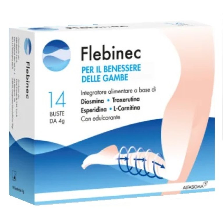 Flebinec - integratore per il benessere delle gambe - 14 buste Flebinec - integratore per il benessere delle gambe - 14 buste