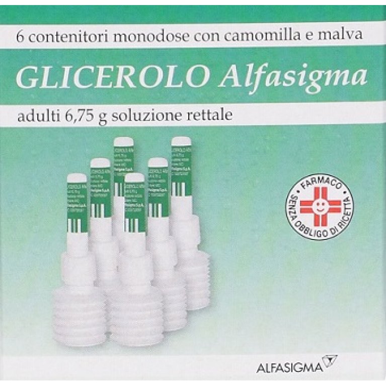 Microclismi di glicerina per Adulti Alfasigma - 6 microclismi da 6,75 grammi Microclismi di glicerina per Adulti Alfasigma - 6 microclismi da 6,75 grammi