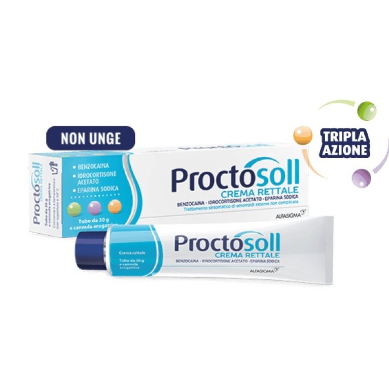 Proctosoll Crema rettale - per emorroidi interne ed esterne - 30 grammi Proctosoll Crema rettale - per emorroidi interne ed esterne - 30 grammi