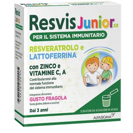 Resvis junior XR per le difese immunitarie dei bambini 12 bustine Resvis junior XR per le difese immunitarie dei bambini 12 bustine
