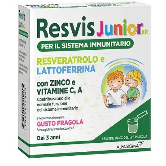 Resvis junior XR per le difese immunitarie dei bambini 12 bustine Resvis junior XR per le difese immunitarie dei bambini 12 bustine