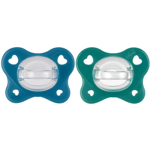Chicco Ciucio Dual Soft 16-36 mesi azzurro - pacco doppio 2 ciuci