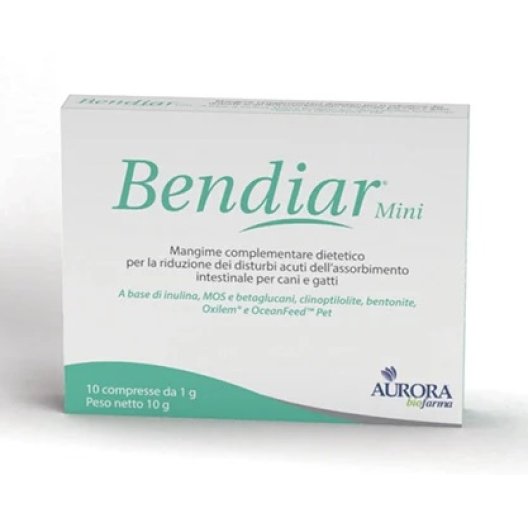 Bendiar Mini - 10 compresse per i disturbi intestinali di cani e gatti