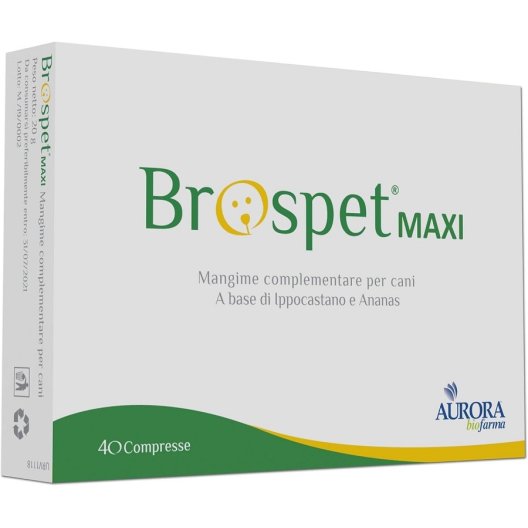 Brospet Maxi - 40 compresse per cani medio/grandi - per il drenaggio dei liquidi interstiziali