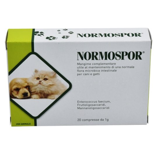 Normospor - 20 compresse - per l'intestino di cani e gatti