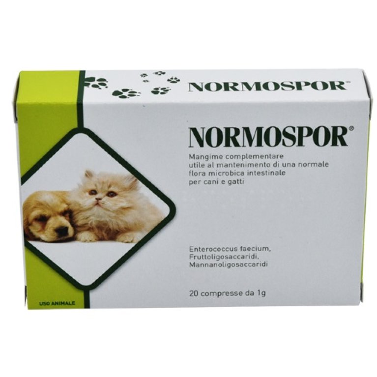 Normospor - 20 compresse - per l'intestino di cani e gatti Normospor - 20 compresse - per l'intestino di cani e gatti