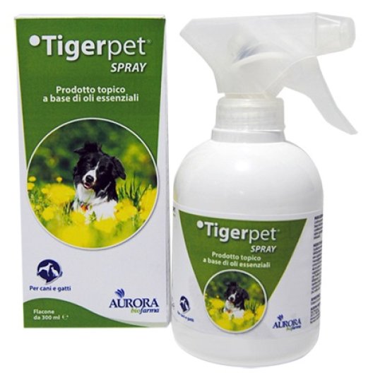 Tigerpet Spray - 300 ml - repellente con olii essenziali per la cute di cani e gatti