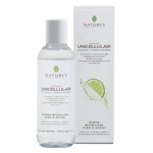 Nature's Acque Unicellulari - Acqua micellare viso e occhi - 200 ml Nature's Acque Unicellulari - Acqua micellare viso e occhi - 200 ml