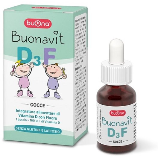 Buonavit D3F gocce - per lo sviluppo osseo e mineralizzazione dei denti -12 ml Buonavit D3F gocce - per lo sviluppo osseo e mineralizzazione dei denti -12 ml
