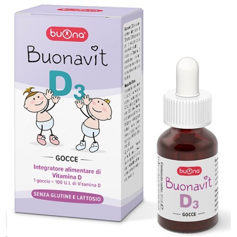 Buonavit D3 gocce - vitamina D3 per neonati e bambini - 12 ml