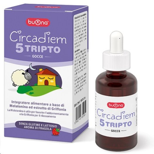 Circadiem 5 tripto - melatonina e triptofano per il riposo notturno - aroma fragola 30ml Circadiem 5 tripto - melatonina e triptofano per il riposo notturno - aroma fragola 30ml