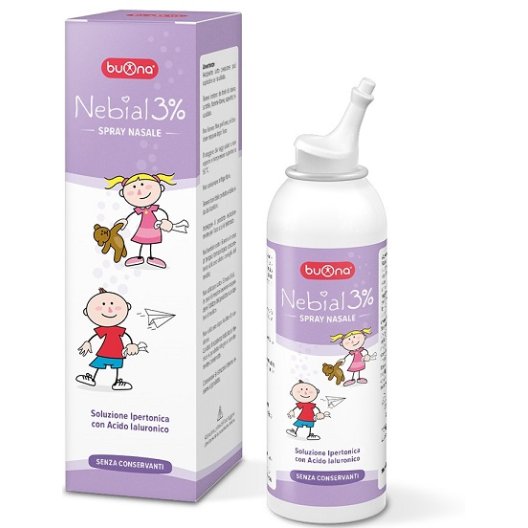 Nebial 3% spray nasale - soluzione ipertonica con acido ialuronico - 100 ml Nebial 3% spray nasale - soluzione ipertonica con acido ialuronico - 100 ml