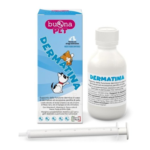 Dermatina Buonapet, flacone per dermatosi e perdita di pelo - 90 g Dermatina Buonapet, flacone per dermatosi e perdita di pelo - 90 g