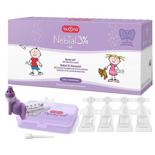 Nebial 3% kit per lavaggi nasali Nebial 3% kit per lavaggi nasali