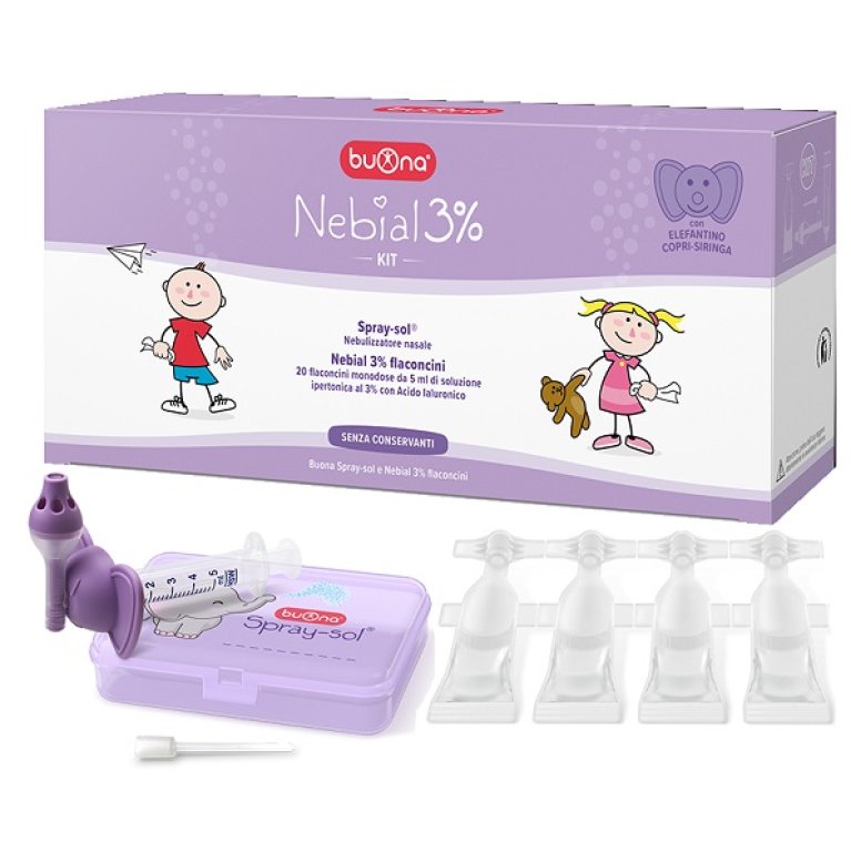 Nebial 3% kit per lavaggi nasali