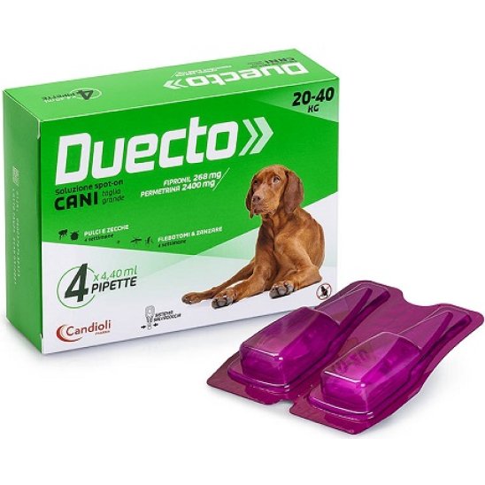Duecto Candioli antiparassitario per cani da 20 a 40 kg - 4 pipette