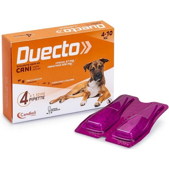 Duecto Candioli antiparassitario per cani da 4 a 10 kg - 4 pipette Duecto Candioli antiparassitario per cani da 4 a 10 kg - 4 pipette