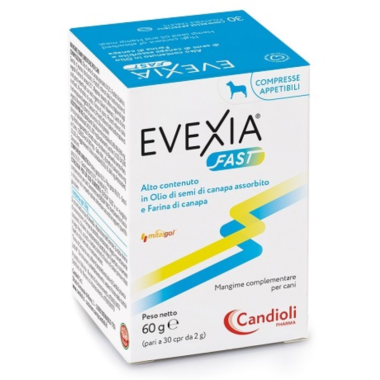 Evexia Fast 30 compresse - ad alto contenuto in olio di semi di canapa Evexia Fast 30 compresse - ad alto contenuto in olio di semi di canapa