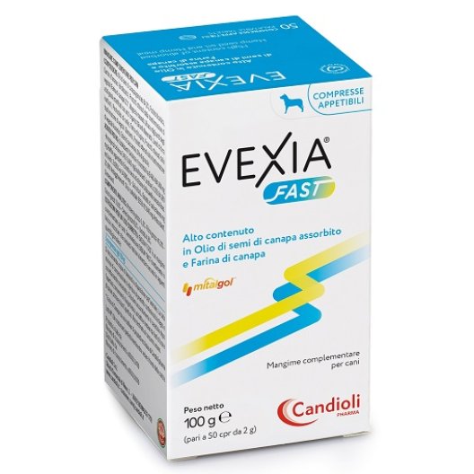 Evexia Fast Candioli 50 compresse – Integratore Articolare Naturale per Cani e Gatti