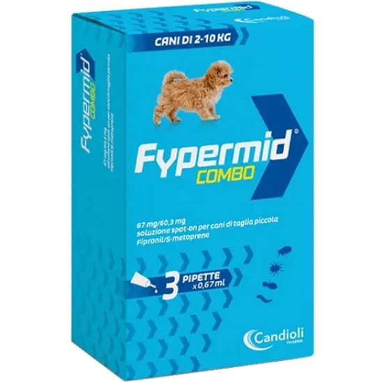 Fypermid Combo Cani da 2 a 10 kg - antiparassitario ad ampio spettro - 3 pipette