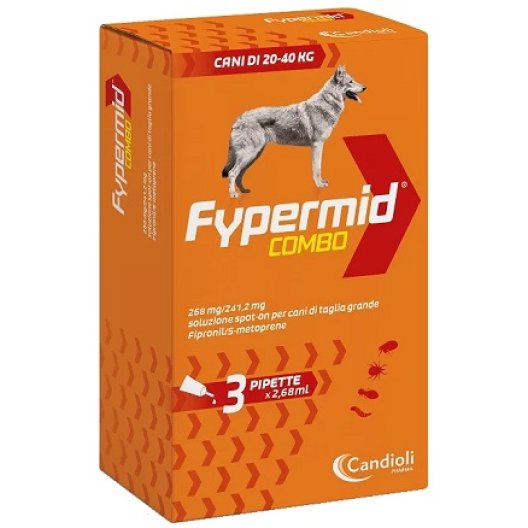 Fypermid Combo Cani da 20 a 40 kg - antiparassitario ad ampio spettro - 3 pipette Fypermid Combo Cani da 20 a 40 kg - antiparassitario ad ampio spettro - 3 pipette