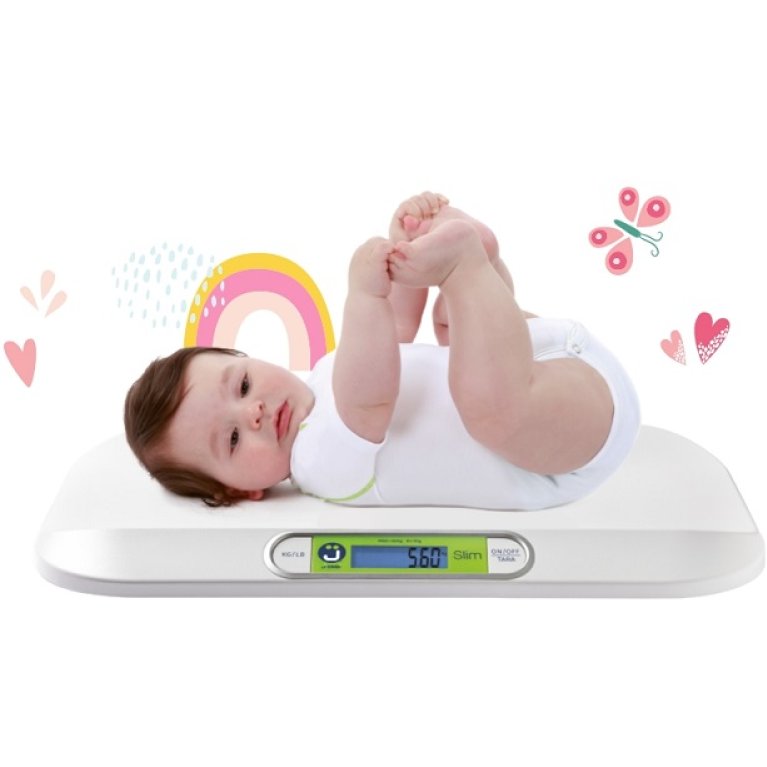 Bilancia digitale per neonati J Bimbi Slim - Alta precisione, ultrasottile e leggera - fino a 20 kg