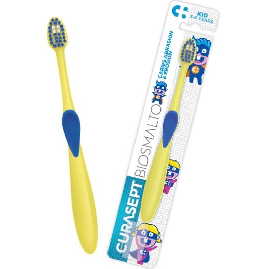 Curasept Biosmalto Spazzolino Kid - per bambini da 3 a 6 anni - 1 spazzolino