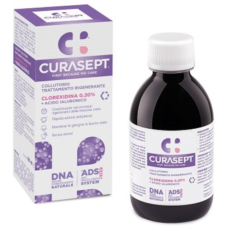 Curasept Collutorio Rigenerante ADS DNA con clorexidina 0.20 e acido ialuronico - 200 ml Curasept Collutorio Rigenerante ADS DNA con clorexidina 0.20 e acido ialuronico - 200 ml