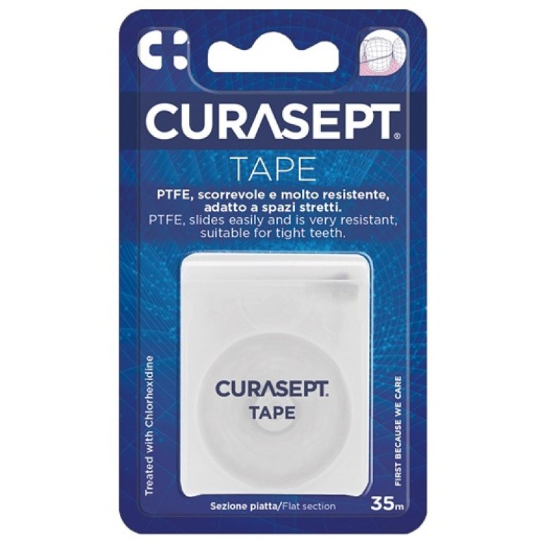 Filo Interdentale Curasept Tape - sezione piatta 35 metri Filo Interdentale Curasept Tape - sezione piatta 35 metri