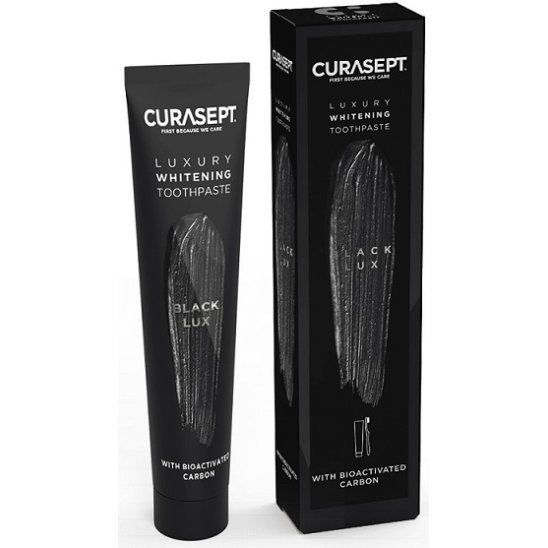 Curasept Luxury Black Lux - Dentifricio Sbiancante al carbone bioattivo - 75 ml Curasept Luxury Black Lux - Dentifricio Sbiancante al carbone bioattivo - 75 ml