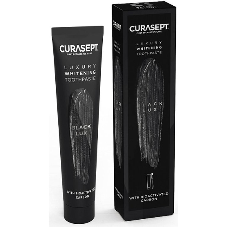 Curasept Luxury Black Lux - Dentifricio Sbiancante al carbone bioattivo - 75 ml Curasept Luxury Black Lux - Dentifricio Sbiancante al carbone bioattivo - 75 ml