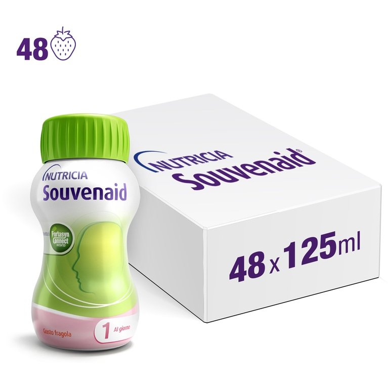 Souvenaid Fragola - 48 bottiglie da 125 ml - Kit Scorta